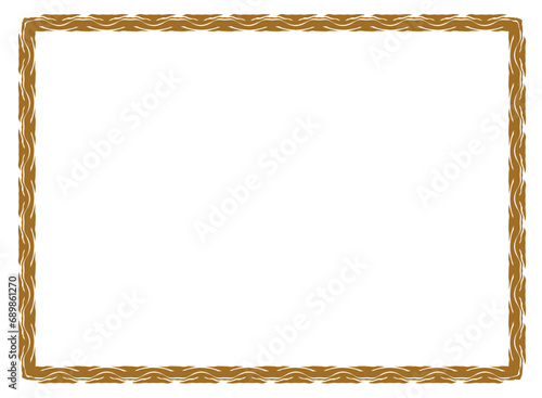 Brown frame with ornament vector illustration 