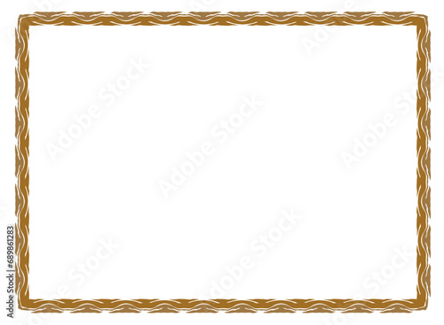 Brown frame with ornament vector illustration	

