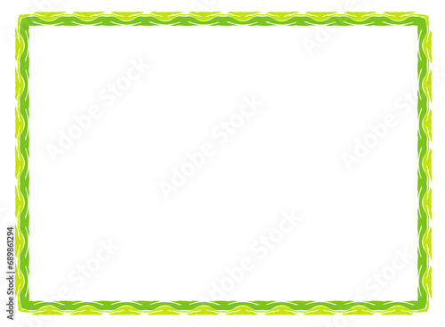 pistachio green frame with ornament vector illustration	
