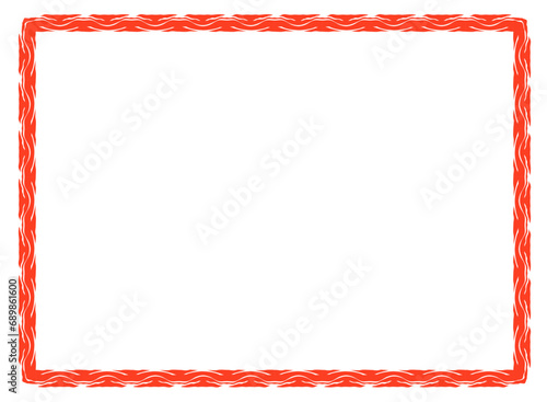 Red frame with ornament vector illustration	
