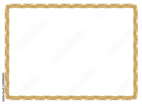 Golden frame with ornament vector illustration	

