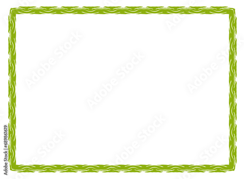 pistachio green frame with ornament vector illustration	
