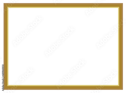 Golden frame with ornament vector illustration	
