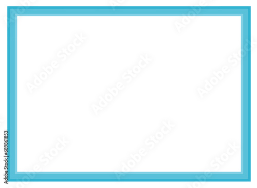 Blue frame with ornament vector illustration	
