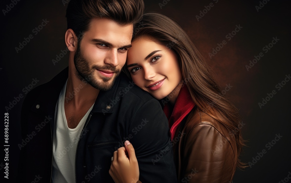 Couple in love at a Valentine's day