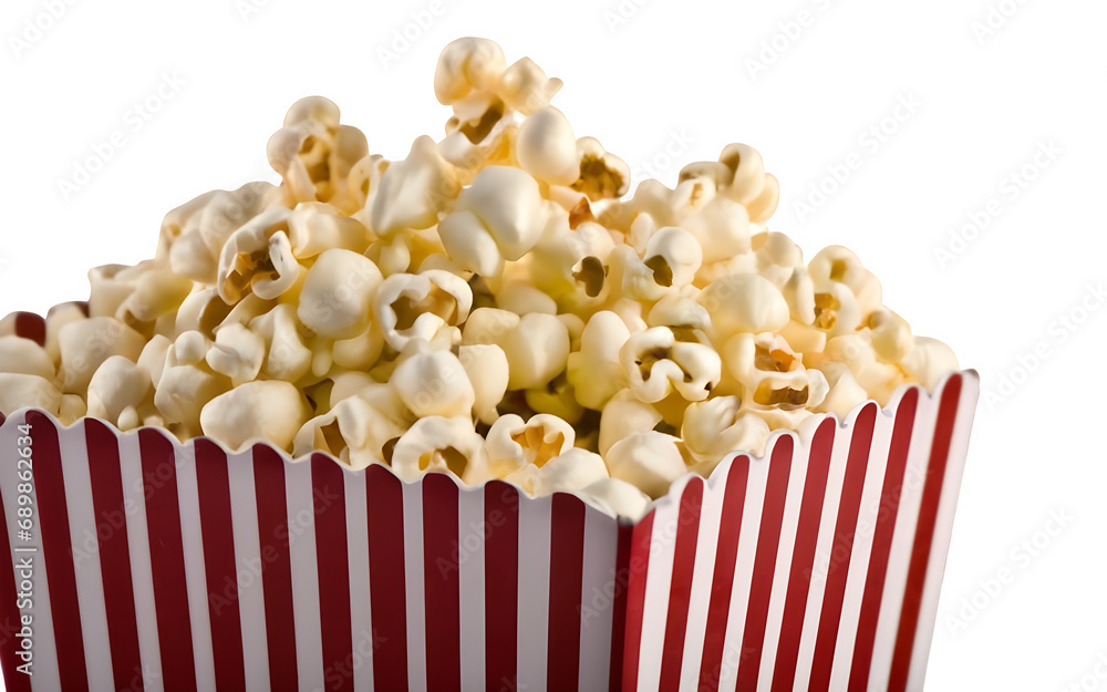 Popcorn isolated, white and transparent background

