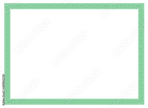 Green frame with ornament vector illustration	
