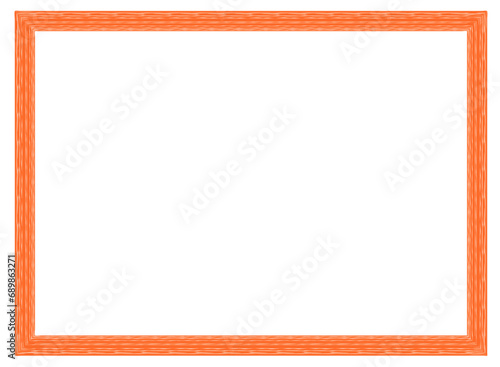Orange frame with ornament vector illustration	

