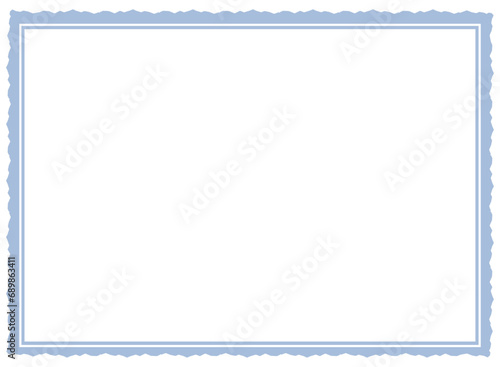 Blue frame with ornament vector illustration	
