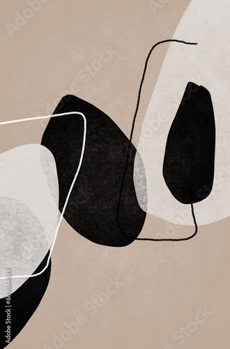 abstract Shapes Ovals Wall Poster Wall Decor