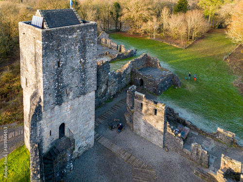 Mugdock Castle. Scotland. U.K. was the stronghold of the Clan Graham from the middle of the 13th century. Its ruins are located in Mugdock Country Park, near the village in the parish of Strathblane. 