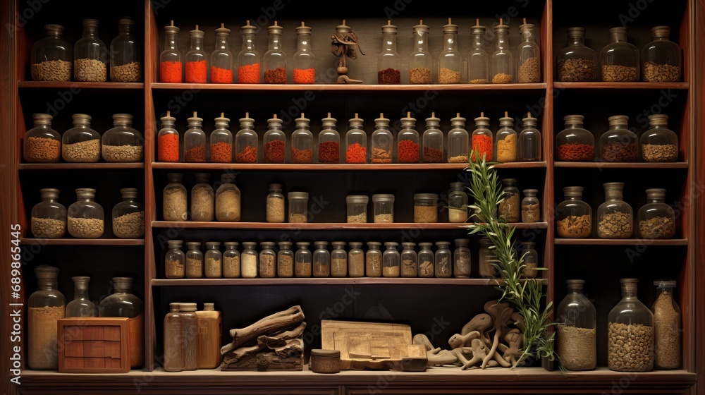 traditional chinese medicine cabinet in china, 16:9