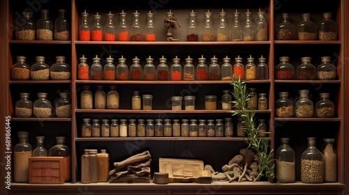 traditional chinese medicine cabinet in china, 16:9 photo