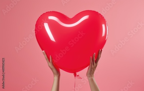 Hands holding an inflatable...