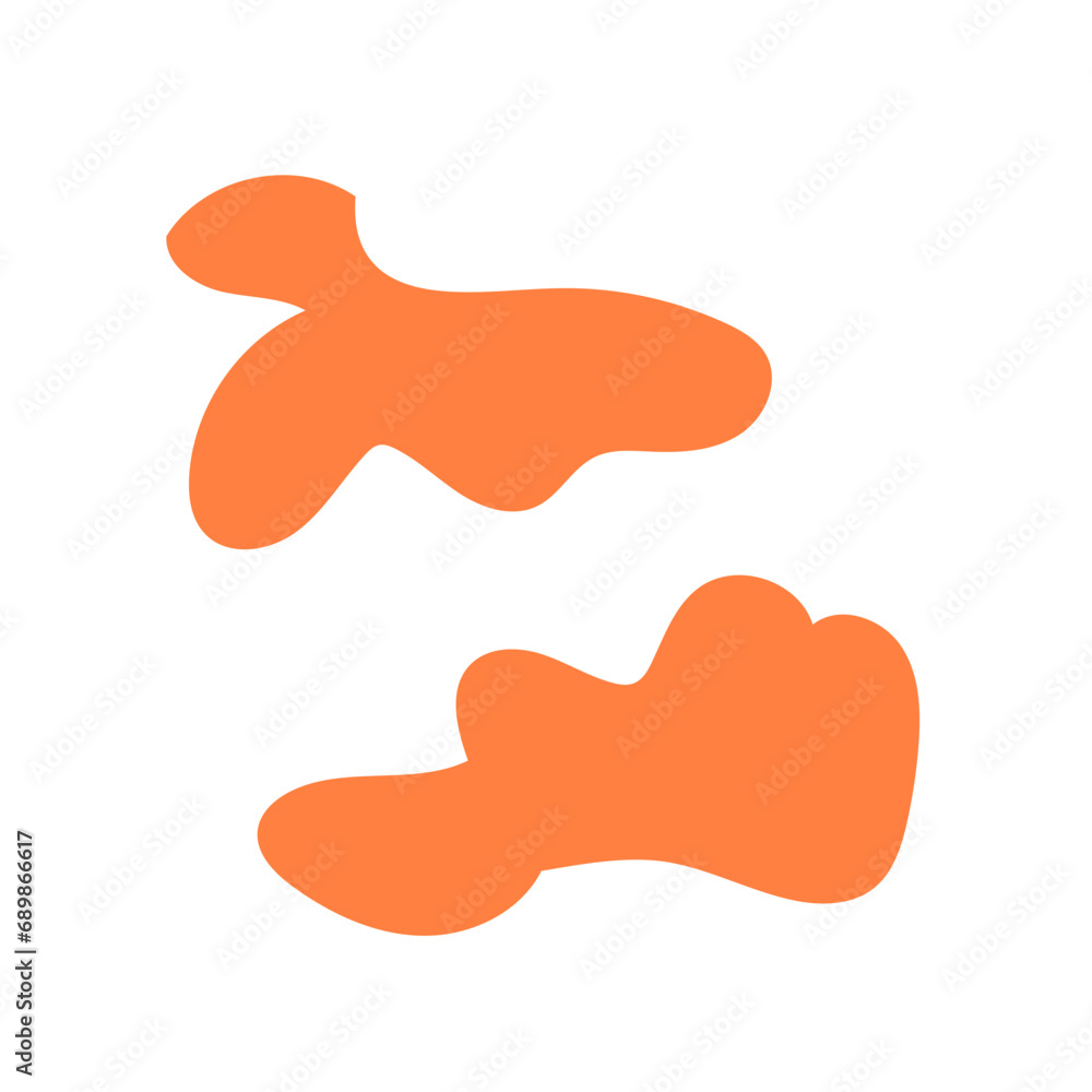 Orange abstract shape vectors