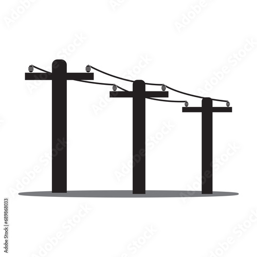 power pole icon logo vector design template