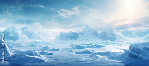 Arctic Winter Landscape Panorama
