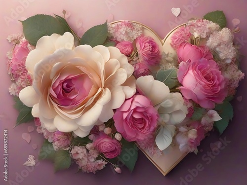 corazón de rosas para San Valentín 