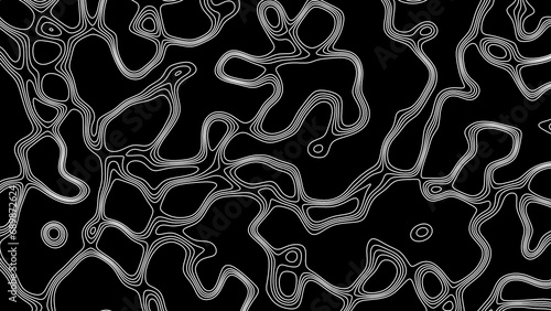 Fractal lines background. Topographic map like abstract backdrop