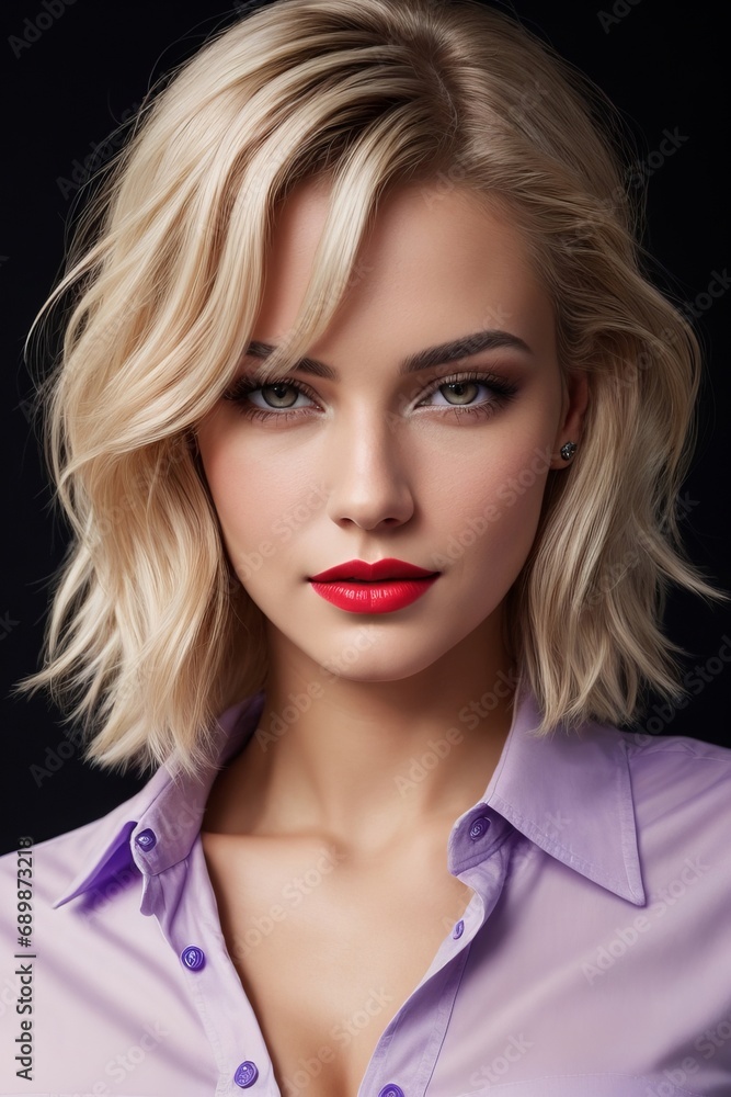A closeup portrait of a beautiful young girl model A closeup portrait of a beautiful young girl model