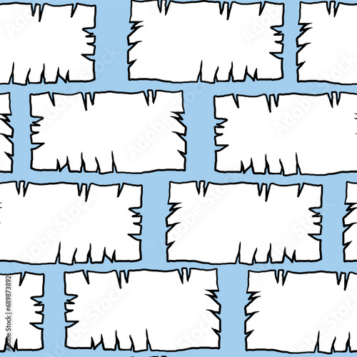 seamless pattern with old white paper in vector in flat cartoon.sheet of paper with torn edges.template for text image background banner