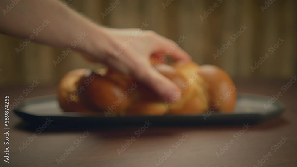 Organic Whole Grain Bread on Kitchen Table Ready for Eating Organic Whole Grain Bread on Kitchen Table Ready for Eating