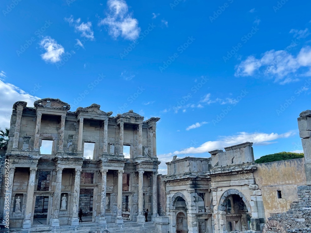 Celsus Library in Ephesus - Izmir, Turkey. Ephesus Ancient City,