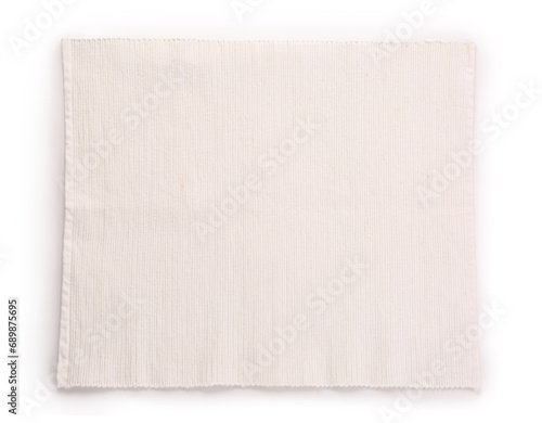 Stylish fabric table mat isolated on white background