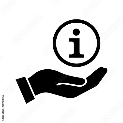 Information point icon. Customer service. Vector icon isolated on white background.