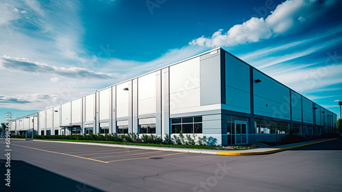 Innovative modern logistics and warehousing center complex building 