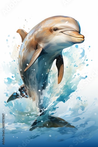 A dolphin jumping out of water © MiraCle72