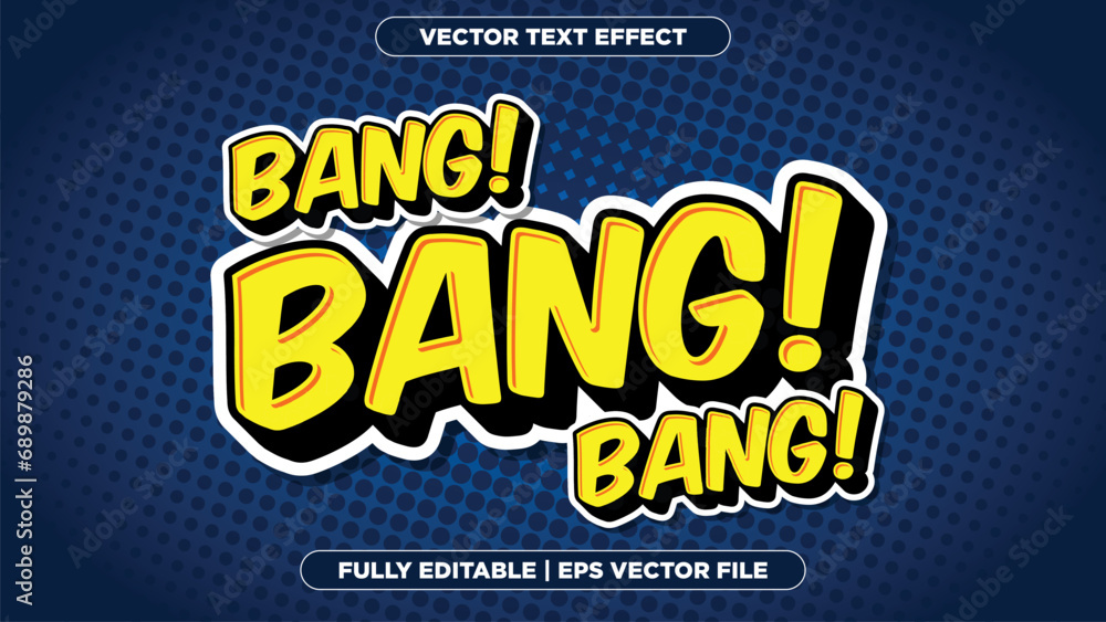 Obraz premium Comic Book Sound Effect Text Effect | Fully Editable Vector