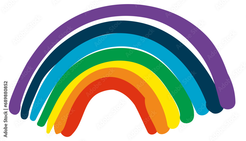 Fototapeta premium simple rainbow flat style. object for sticker print icon design element