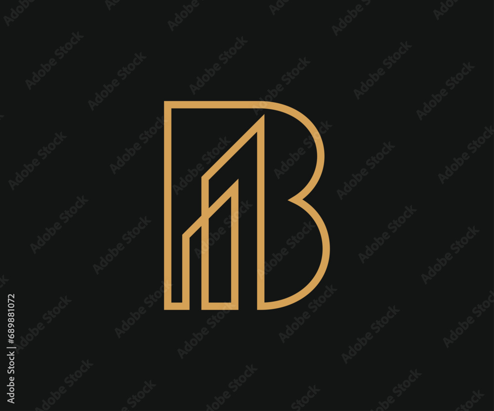 Real estate statistic Letter B, Property logo design B initial letter. Real estate statistic Letter B, Property logo design B initial letter.