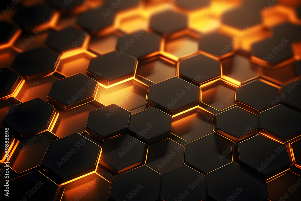 Abstract background with colorful hexagon elements Abstract background with colorful hexagon elements