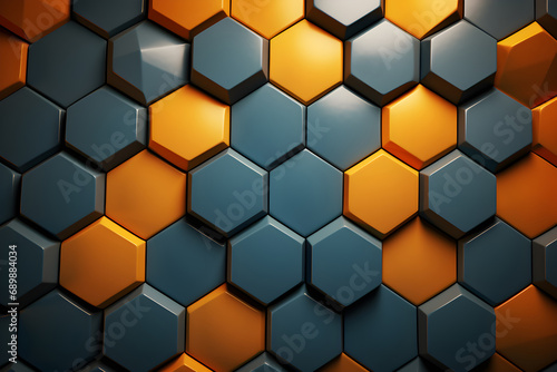 Abstract background with colorful hexagon elements