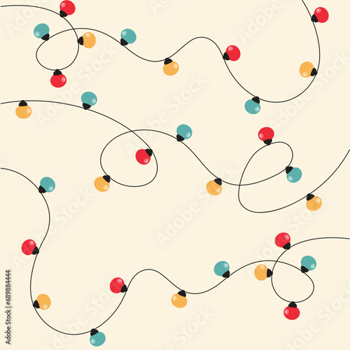 Christmas Lights Icon Set Vector Design.