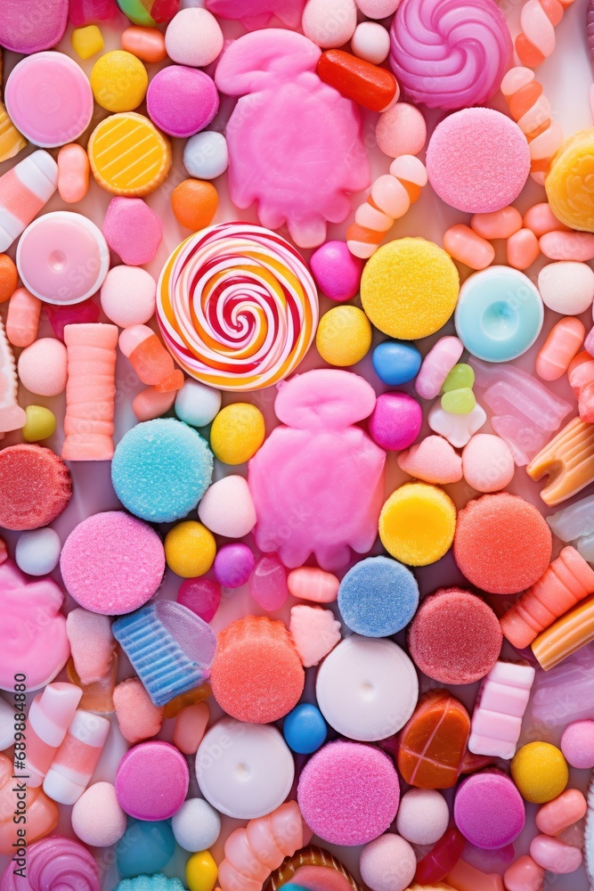 Fototapeta premium Variety shape of sweets candy