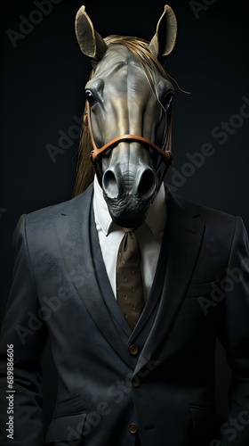 Horse in suit