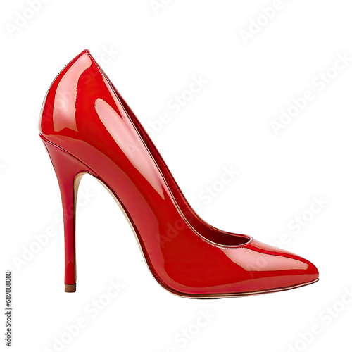 Isolated transparent background with red high heel.