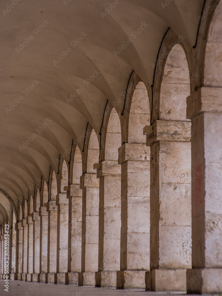 Roman corridor of the town Aranjuez Madrid Spain