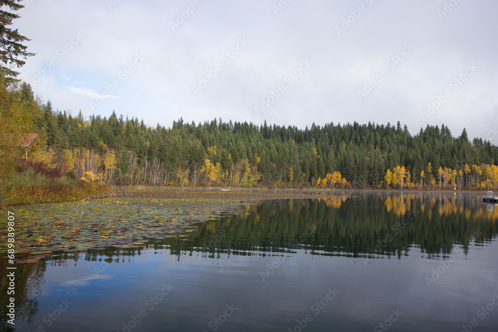 Morning mood at a lake in Clearwater, British Columbia, Canada Morning mood at a lake in Clearwater, British Columbia, Canada