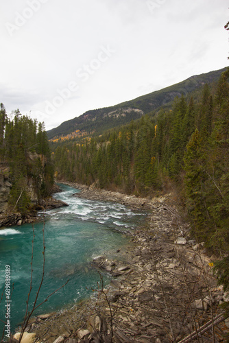 Blue and green Fraser River in Canada