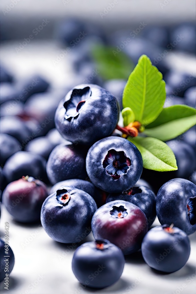 Blueberries on an isolated white background, superfood Blueberries on an isolated white background, superfood