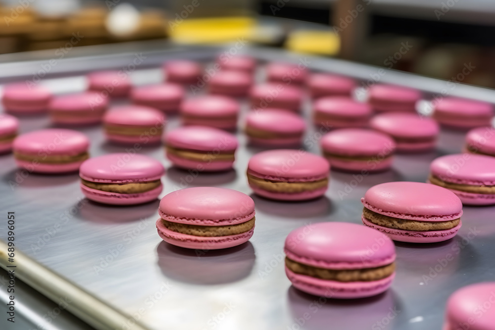 Set of Many tasty macarons purple pink. Neural network AI generated art Set of Many tasty macarons purple pink. Neural network AI generated art