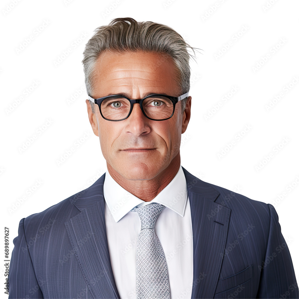 Cropped picture of a stylish older man in glasses on transparent background. Cropped picture of a stylish older man in glasses on transparent background.