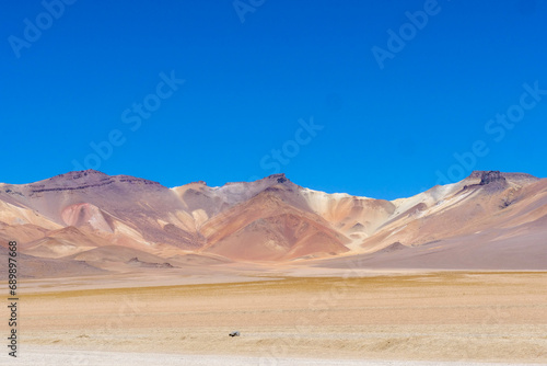Colorful mountains of Salvador Dalí Desert on Lagunas Route, Bolivia