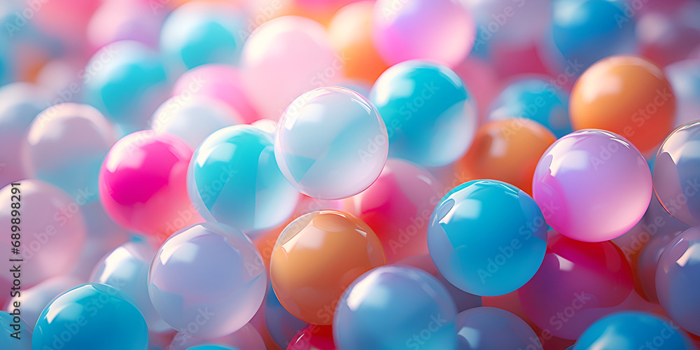 a colorful balloon with the word love on it, Balloon background, Background with 3d colorful balloons. party theme, joy. generative ai

