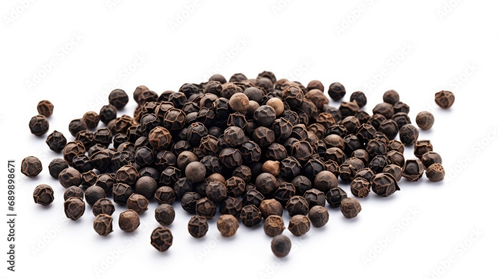 Black pepper on white background Black pepper on white background