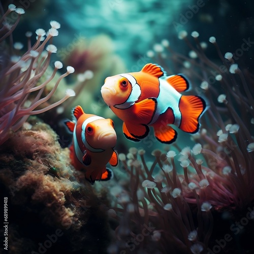 Obraz na płótnie fish in aquarium, Generative AI